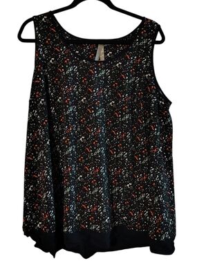 🌿 Penningtons Sleeveless Printed Tank Top – Size 1X